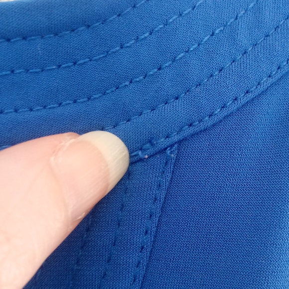 Max & Cleo Knit Tie Waist Midi Dress in Regatta Blue, Size Large - Picture 13 of 15